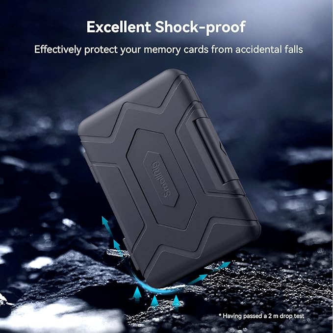 SMALLRIG Memory Card Holder Case 15 Slots, Water-Resistant for SD Card, Micro SD Card, CFexpress Type A/Type B Card, XQD Card - 3192