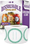 Canning Labels Dissolvable Stickers for Mason Jars and More (2" Round 200/roll) Canning Supplies Washes Off in Seconds Like Magic - Jar Labels Homemade Jam, Jelly, and More (Mint)