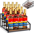 Coffee Syrup Organizer Rack, Liquor Bottle Display Shelf, 4 Tier 16 Syrup Bottles Holder Stand for Coffee Bar Kitchen Small Wine Rack for Family Storage for Syrup Wine Dressing