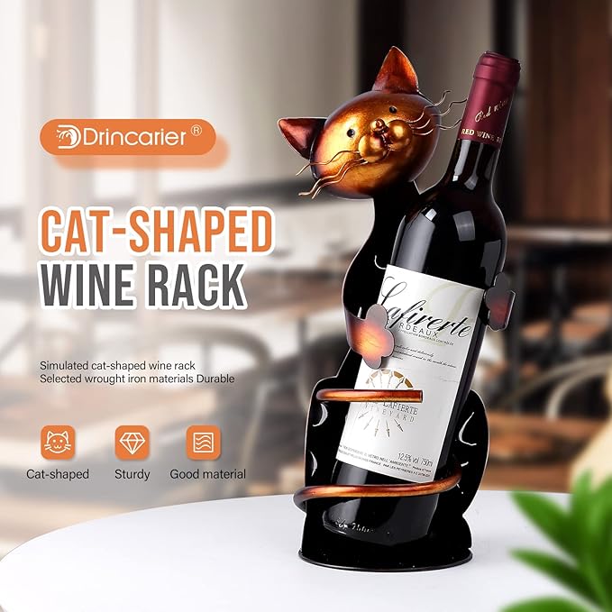 Cat Decor Wine Holder Wine Rack Wine Bottle Holder Wine Cat,Gift for Halloween and Christmas,Cat Gifts for Cat Lovers………