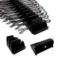 92 Pack Magnetic Wrench Organizers for Toolbox Drawers - Heavy Duty Modular Wrench Rack with Metric & SAE Labels - Wrench Holders Organizers for Professional Tool Storage (Black)