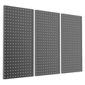 Pegboard Smith Metal Pegboard Panels 12" x 24", 3 Pack Black Wall Mounted Tool Organizer Boards, Heavy Duty Tool Storage Peg Board for Garage, Workbench, Office, Fits 1/4" Peg Hooks