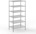 24" Deep x 36" Wide x 74" Height Wire Shelving Kit | 6-Tier | NSF Commercial Storage Rack Unit