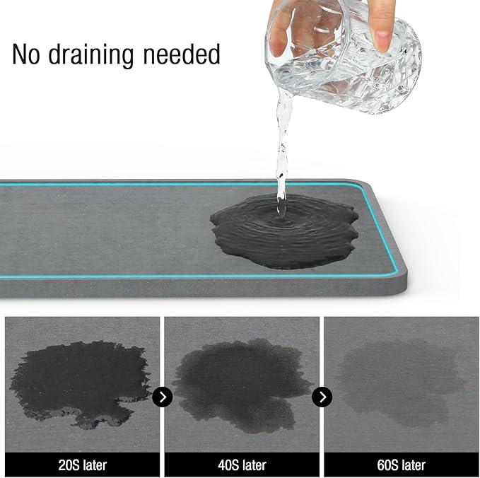 Large Family-Sized Sponge Holder for Kitchen Sink with Brush Holder - Drain-Free Non-Slip Base, 2.6mm Stainless Steel with Black Rust-Resistant Coating-10.24"L x 6.5"W x 5.83"H Sink Organizer