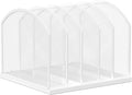 5-Section Vertical Desktop Organizer, 5-Section Mesh File Folder Stand Sorter for Office Home Classroom Organization (1, White)