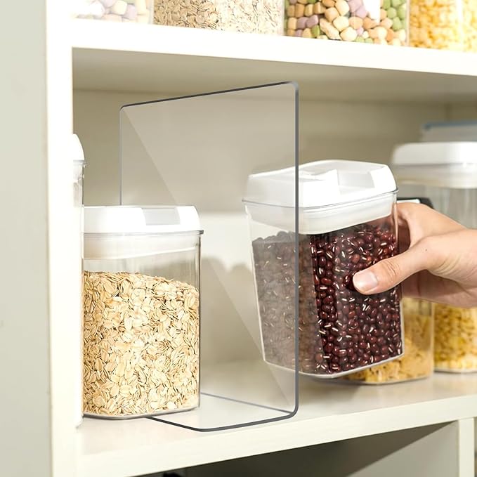 OKPOW Acrylic Shelf Dividers for Closet Organization: 12" Tall x 10" Deep Durable Clear Shelves Separators for Clothing Adjustable 12 Pack