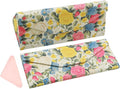 Foldable Glasses Case, Magnetic PU Leahter Sunglasses Case, Cute Hard Shell Folding Eyeglass Cases for Women Kids