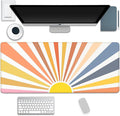 Straight Sun Rays Mouse Pad,XL Sunlight Mousepad Desk Pad with Stitched Edges,Non-Slip Waterproof Rubber Base Simplicity Mouse Mat Desk Mat for Office Computer Keyboard Laptop Home(27.5x11.8 in)