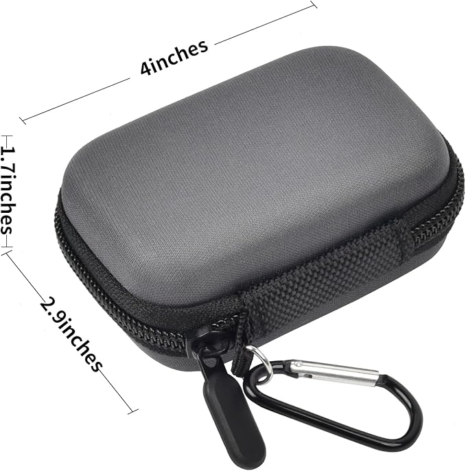 Carrying Case Compatible with Crucial X10/ X9 Pro 4TB/ 2TB/ 1TB Portable SSD, External Solid State Drive Hard Storage Holder Bag Fits for USB-C Cable (Box Only)（Dark-Grey）