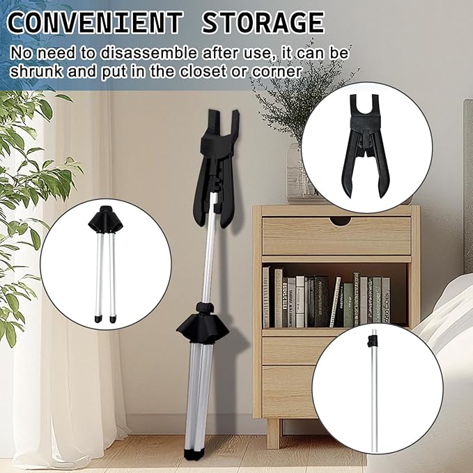 Garment Steamer Stand Rack for Clothes With Stand, Folding Garment Steamer Iron Stand With Ironing Gloves,Ideal for Travel and Home Ironing