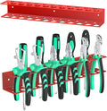 Screwdrivers Pliers Holder Wall Mount, Metal Utility Storage Rack for Pliers Small Tools, Screw Driver Organizer Suitable Garages Homes Workshops Sheds (23 holes 1PC Red)