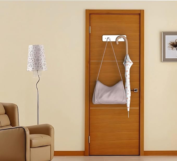 Ironing Board Holder Wall Mount, Ironing Board Hanger for Y or T Shaped, Laundry Rooms Stainless Steel Iron Board Hook with Adjustable Hooks