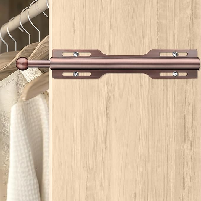 FIRJOY 12" Valet Rod for Closet Pull Out (1 Pack, Antique Copper)