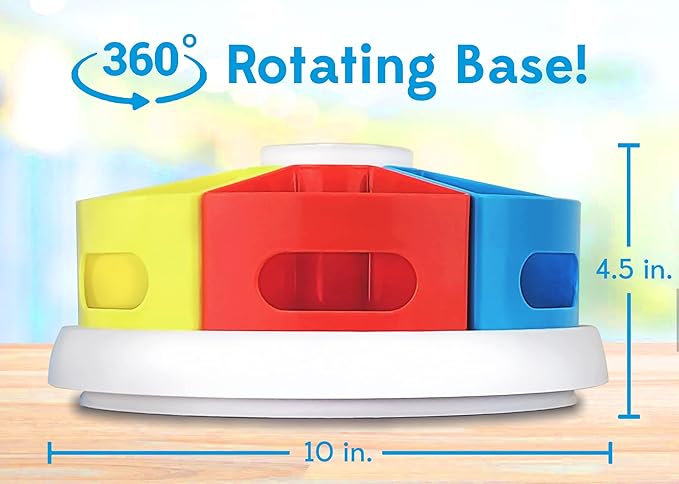 Rotating Art Supply Organizer for Kids, Crayon Caddy for Kids Desk or Pencil and Marker Holder for Teachers, Classroom Arts and Crafts and Homeschool School Supplies Storage