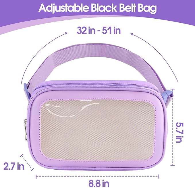 Pin Bag Fanny Pack, Ita Bag Storage Purple Crossbody Belt Bags for Women Teens Girls Gifts, Pins Boards For Sports, Memorial, Travel Brooches (No Pins Included) Purple