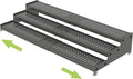 Metal Spice Rack Organizer for Cabinet, 3 Tier Expandable Spice Storage Shelf, Great for Kitchen Cabinets, Cupboard,Pantry and Countertop More,Metal Plate with Hole(1PACK/Gun-Grey)