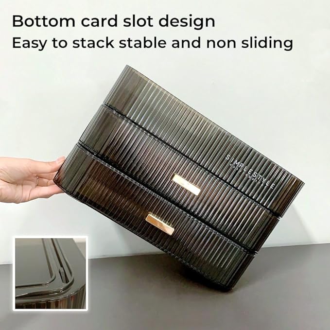 Makeup Organizer with Drawers Stackable Skincare Cosmetic Makeup organization for vanit Bathroom Desk Countertop