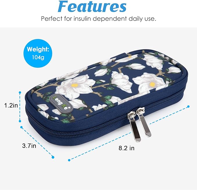 YOUSHARES Insulin Cooler Travel Case TSA Approved Medication Diabetic Supplies Cooler for Travel Refrigerated Medicine Organizer Bag with 2 Ice Pack