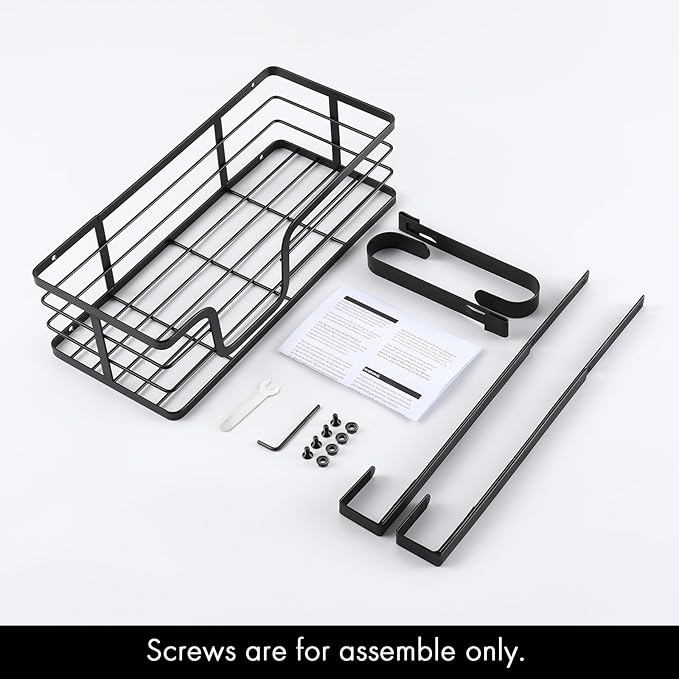 KES Ironing Board Hanger Over The Door Ironing Board Holder T Shape Fit for 1 3/8 Doors Matte Black, HIR500A-BK