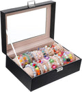 Bracelet Display Stand with Transparent Lid Display Jewelry Storage Box Suitable for Bracelets and Watches for Men and Women with Removable Frame Glass and Safety Lock