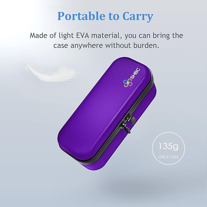 SHBC Medical Cooler Insulin Vial Carrying Travel Case Protector for Diabetic with One Ice Pack Black-Purple