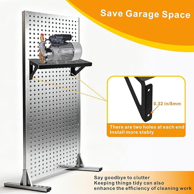 Pressure Washer Shelf Wall Mount 20" x 10", Heavy Duty Workshop Storage Rack Organizer for Electric Pressure Washer, Space Saving