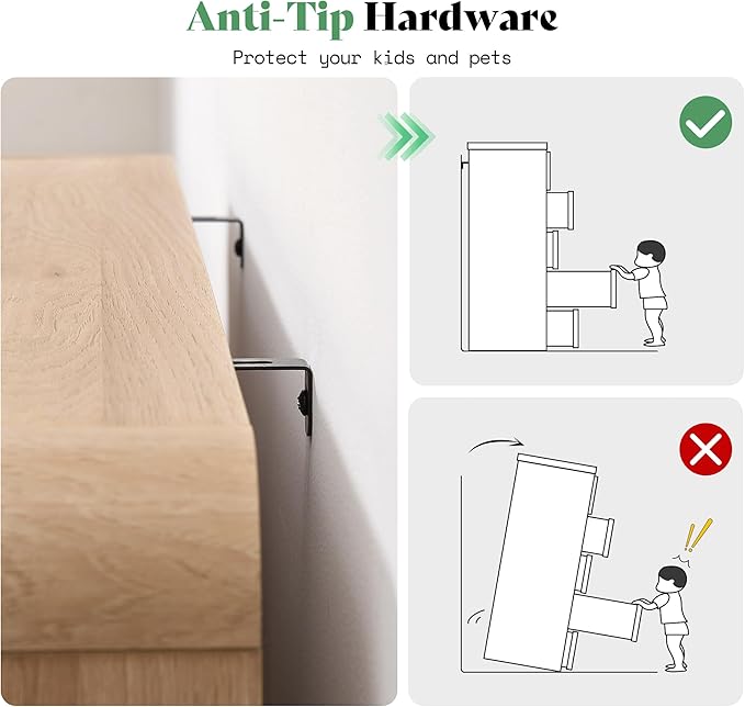 AMERLIFE 5 Drawer Dresser for Bedroom, 48" Tall Modern Chest of Storage Drawers with Rounded Corners, Anti-Tip Kit, Wood Cabinet Organizer for Closet, Apartment, Nursery, Easy Assembly, Light Oak