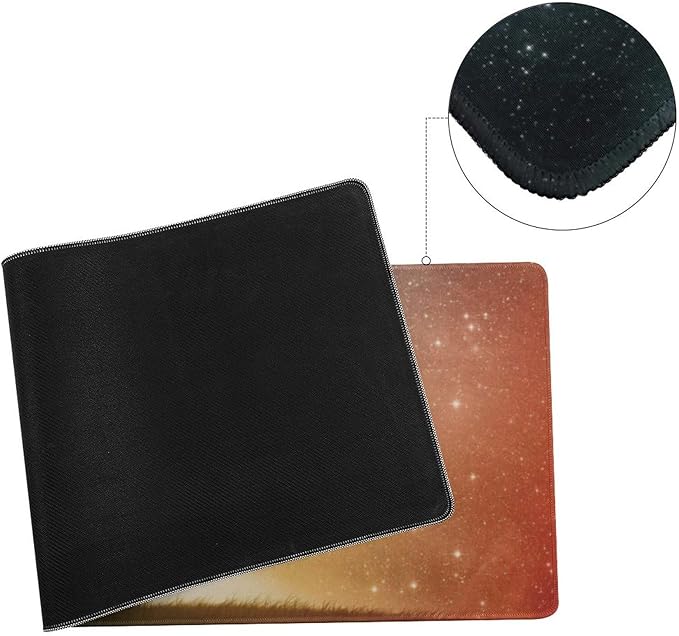 Starry Sky and Tree Large Mouse Pad, Vintage Aesthetic Gaming Desk Mat, XL Keyboard Desk Pad Mat for Desktop, 31.5"x11.8" Non-Slip Base Big Mousepad with Stitched Edges