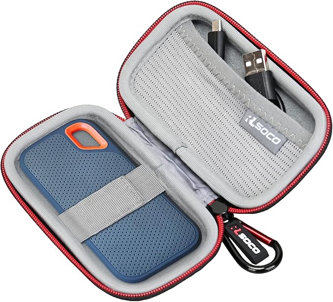 RLSOCO Case for SanDisk 1TB/2TB & 2TB/1TB/4TB/500GB Extreme & 4TB/2TB/1TB Extreme PRO & Professional 4TB/2TB/1TB PRO-G40 & Works with Crucial X8 1TB/2TB/4TB/500GB Portable SSD