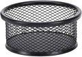 Black Metal Paper Clip Holder Mesh Paperclip Bowl Binder Clip Dispenser Desk Bobby Pin Container Organizer for Home Office Classroom School Desk Supplies Holders