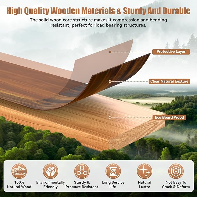 Washer Dryer Countertop, 27.5" D x 54" W Washer and Dryer Topper Covers with Edge Rails, Wood Laundry Room Countertop Shelves for Laundry Room Organization and Storage (Brown)