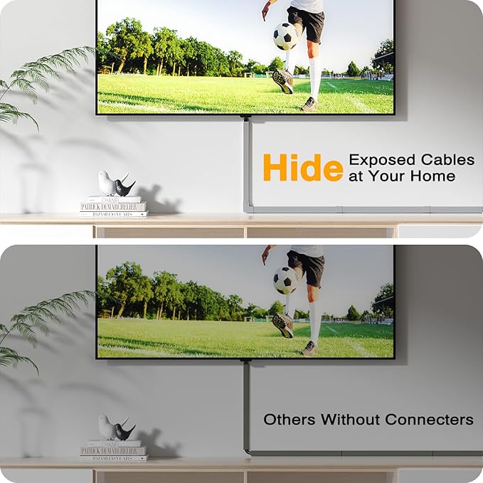 Cord Hider, 157in Delamu Wire Covers for Cords Cable Management, TV Cable Hider Wall Kit, Cable Raceway Cover Wire Hider Management, Cord Hider Wall Mounted TV, 10XL15.7 W0.95 H0.55in Grey