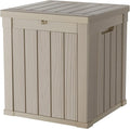 50 Gallon Deck Box, Resin Outdoor Indoor Waterproof Storage Box, Lockable Storage Box With Handle for Patio Furniture - Garden Tools - Swimming Pool Tools UV-Resistant, Grey