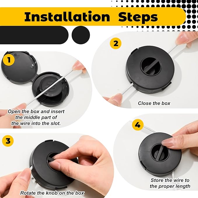9 Pcs Charging Cord Organizer Black Portable Charger Cord Holder Round Storage Cable Winder Retractable Cable Management Flexible USB Reel for Home Office Classroom Wire Charger2.48 * 0.67in