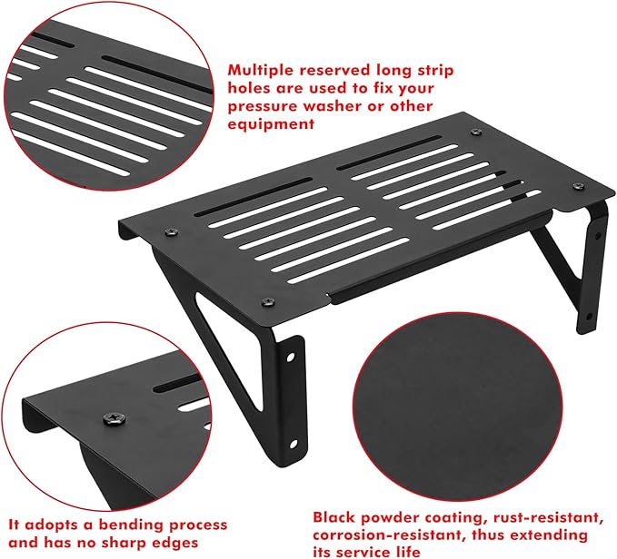 Heavy Duty Metal Pressure Washer Shelf, Garage pressure washer shelf, Power Washer Storage Rack, Good for Restaurant, Kitchen, Laundry, Garage and Utility Room