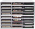 24 Compartments Literature Organizer, Desktop File Sorter Mail Center Paper Storage Cabinet Classroom Mailbox for Files Documents Papers Magazines (White 24Slots)