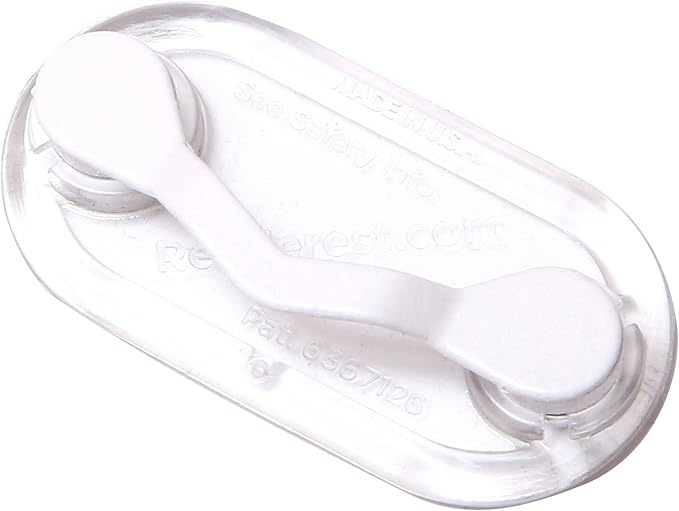 Readerest Magnetic Eyeglass Holder, ID Badge Holder, Made in USA, White