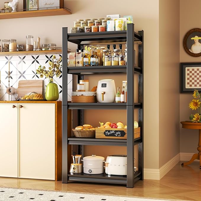 Storage Shelve -5 Tier Shelf Organizer,20" W x 14" D x 54" H