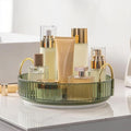 360° Rotating Makeup Organizer, Bathroom Make Up Spinning Holder Rack, Large Capacity Cosmetics Storage Vanity Shelf Countertop, Fits Cosmetics, Perfume, Skincare, Lipsticks(1 Tier, Green)
