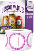 Canning Labels Dissolvable Stickers for Mason Jars and More (2" Round 200/roll) Canning Supplies Washes Off in Seconds Like Magic - Jar Labels Homemade Jam, Jelly, and More (Fuschia)
