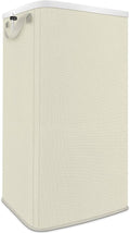 SNIGJAT Extra Large Laundry Hamper, 100 L Tall Laundry Basket with Sturdy Handles, Dirty Clothes Basket for Bedroom, Large Hamper, Sturdy Storage Organizer for Clothes Toys Beige