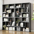 Expandable Bookcase with Adjustable Width,Wooden Room Divider Bookshelf,Standing Display Storage Organizer for Living Room,Study Room or Home Office