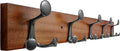 SKOLOO 30-Inch Wood Coat Rack Wall Mount with 5 Triple Hooks - Ideal for Family Entrances, Classrooms, and Pet Supplies Storage - Perfect Coat Hooks for Wall,Mahogany (Sapele)