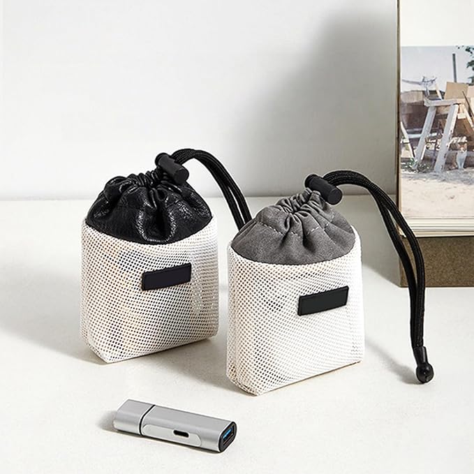 Portable Meshes Storage Pouches for Electronics Accessories Travel Accessory Organizers Bag