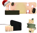 GlowBrick Stocking Stuffers for Adults Cord Management Weighted Cord Holder Cable Wrap Phone Stand - Glow-in-The-Dark Gadget Organizer for Nightstand. Gift for Men, Silicone. Glowing Pink