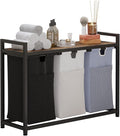 Laundry Basket Three Laundry Hamper with Removable Bags, Fabric Handles, Large Top Shelf and Laundry Bag for Bathroom, Dorm, Laundry Room