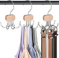 3 Pack Tank Top Hangers, 2025 Upgraded Bra Hanger for Closet Organizer & Storage, 360° Rotating & Foldable Design, Wooden Space-Saving Hanger for Tank Tops, Bras and More (Natural)