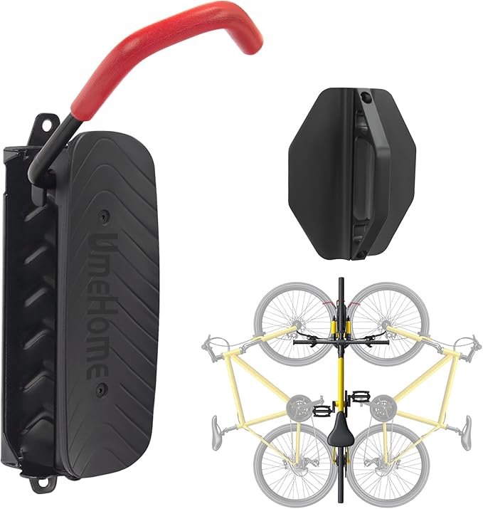 Swivel Bike Wall Mount, Bike Hangers for Garage, Space-Saving Bike Storage, Sturdy Bicycle Rack Can Holds Up to 77 lbs, Easy Install, 1 Pack