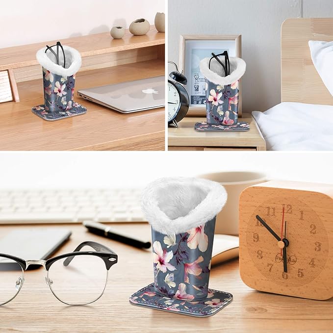 Fintie Plush Lined Eyeglasses Holder, Glasses Stand Case, Anti-scratch Glasses Storage Organizer for Desk, Nightstand, Office