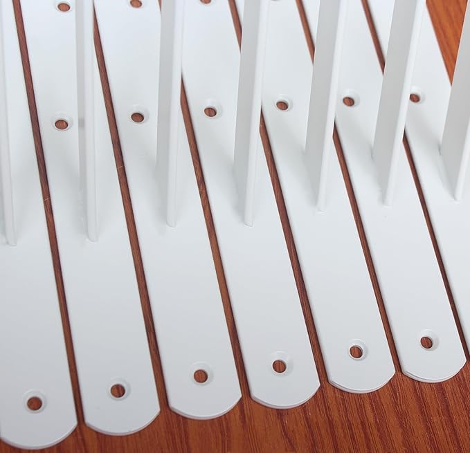 12 Pack L12 x H 8" White Heavy Duty Shelf Brackets with Screws Metal Shelf Brackets Shelf Support Angle Brackets for Shelves L Brackets Heavy Duty Floating Shelf